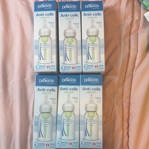 6 NEW Dr. Brown's Anti-Colic Baby Bottles 4oz